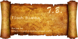 Tisch Bianka névjegykártya
